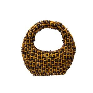 NEW STAUD women's reef bag in multi wood beads